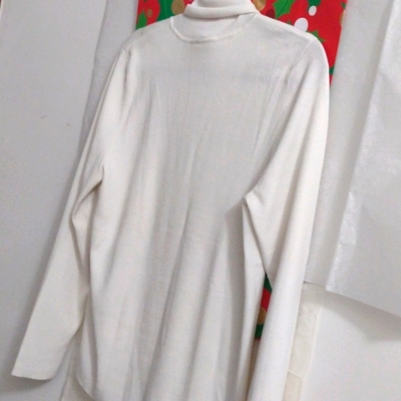 CHICO's White 🐢 Ribbed Turtleneck Sweater NWT 🎁🛍️ - Picture 4 of 4